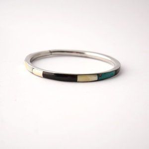 Multi-stone Inlay Bangle
